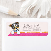 Biewer Yorkie Pink Couch Custom Pet Name (Insitu)