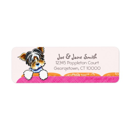 Biewer Yorkie Pink Couch Custom Pet Name (Vorne)