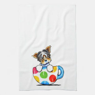 Biewer Yorkie Polka Dot Cup Küchentuch