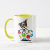 Biewer Yorkie Polka Dot Cup Tasse (Links)
