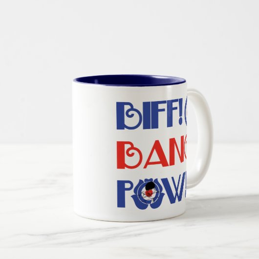BIFF-KNALL-KRIEGSGEFANGEN-Mod-Tasse Zweifarbige Tasse (VorderseiteRechts)