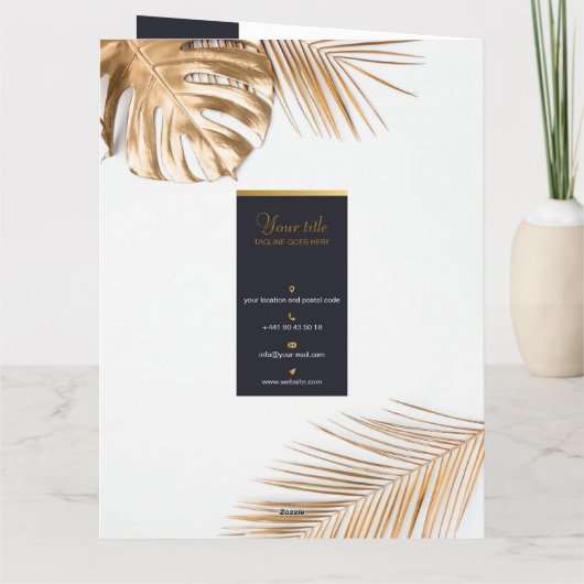 Bifold Blue Or Broschüre Karte (Rückseite)