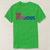 Bifurious Bicurious Bisexual Bi T-Shirt (Design vorne)