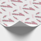 Big 1day Green Foliage Girl Pink Blume Geschenkpapier (Ecke)