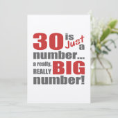 Big 30. Geburtstag Karte (Stehend Vorderseite)