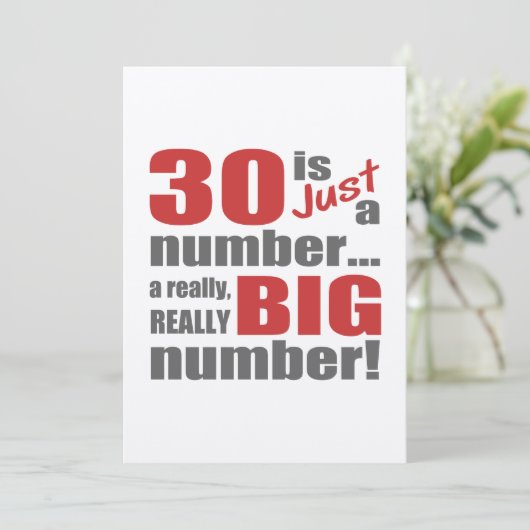 Big 30. Geburtstag Karte (Stehend Vorderseite)