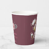 Big 30. Geburtstag Pink Blume FotoCollage Frau Pappbecher (Rechts)