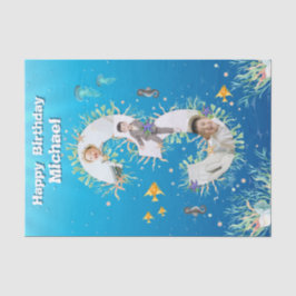 Big 3. unter dem Meer Geburtstagskollage Seidenpapier