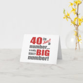 Big 40. Geburtstag Karte (Gelbe Blume)