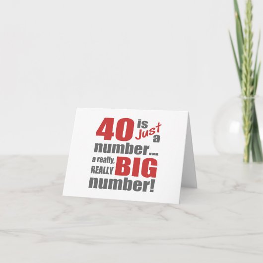 Big 40. Geburtstag Karte (Vorderseite)