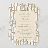 Big 40 Gold Geburtstagsparty Einladung (Vorne/Hinten)