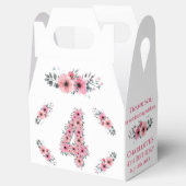 Big 4th Birthday Girl Green Foliage Pink Blume Geschenkschachtel (Geöffnet)