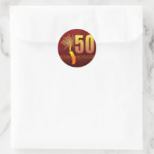 BIG 50 Geburtstagsticker Runder Aufkleber (Tasche)