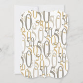 Big 50 Gold Geburtstagsparty Einladung (Rückseite)