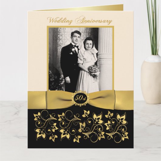 BIG 50-Jährige Foto Gästeschrift Karte (Vorderseite)