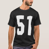 Big 51 Jersey Nummer 51 Uniform Größter Lüfterfavo T-Shirt (Vorderseite)