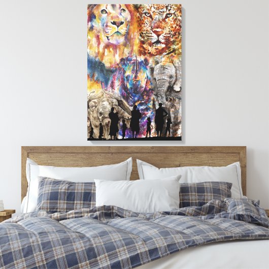 Big 5 - Afrika Leinwanddruck (Insitu (Schlafzimmer))