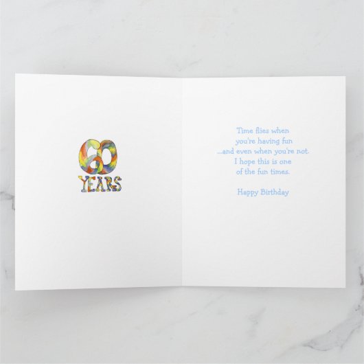 Big 60. Geburtstagkarte Karte (Innenseite)
