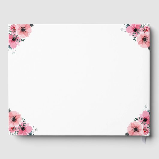 Big 6th Birthday Foto Collage Flower Girl White Gästebuch (Rückseite)