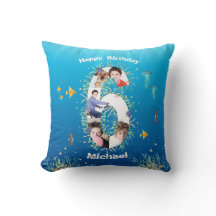 Big 6th Birthday Foto Collage unter dem Meer