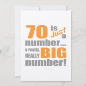 Big 70. Geburtstag Karte (Vorderseite)