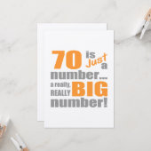 Big 70. Geburtstag Karte (Vorderseite/Rückseite Beispiel)