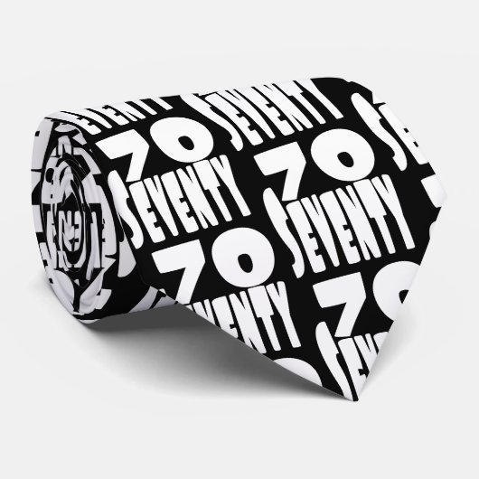 Big 70 in Großbuchstaben BIG 70 Krawatte (Gerollt)