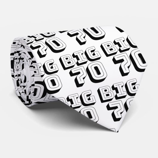 BIG 70 Seventieth Birthday 70. Krawatte (Gerollt)