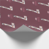 Big 7th Birthday Girl Foto Collage Pink Blume Geschenkpapier (Ecke)