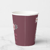 Big 7th Birthday Girl Foto Collage Pink Blume Pappbecher (Rechts)