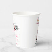 Big 7th Birthday Girl Foto Collage Pink Blume Pappbecher (Rechts)