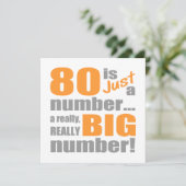 Big 80. Geburtstag Karte (Stehend Vorderseite)