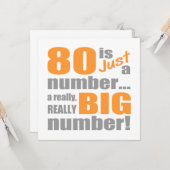Big 80. Geburtstag Karte (Vorderseite/Rückseite Beispiel)
