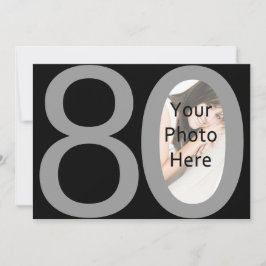 Big 8-0 Foto Geburtstagsparty Einladungen