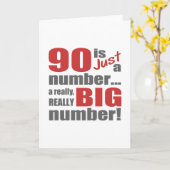 Big 90. Geburtstag Karte (Gelbe Blume)