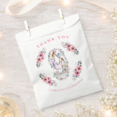 Big 9th Birthday Girl Foto Collage Pink Blume Geschenktütchen (Ausgeschnitten)