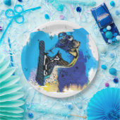 Big Air springt! - Snowboarden Pappteller (Party)