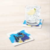 Big Air springt! - Snowboarden Rechteckiger Pappuntersetzer (Vor Ort)