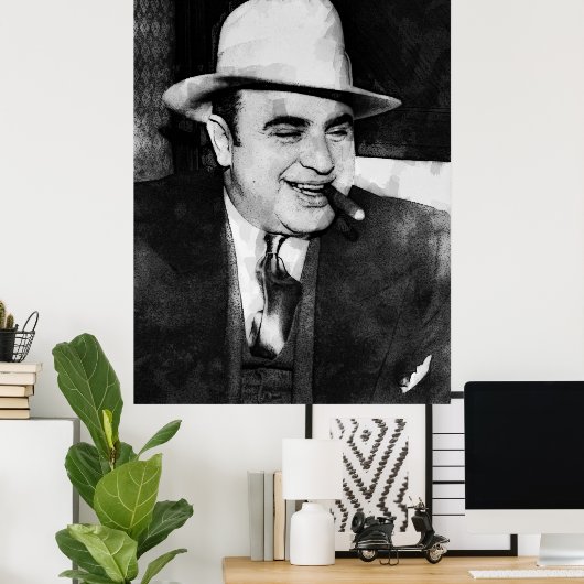 BIG AL CAPONE - VERBOT VON GANG BOSS POSTER (Heimbüro)