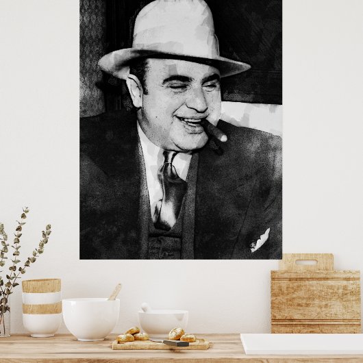 BIG AL CAPONE - VERBOT VON GANG BOSS POSTER (Küche)