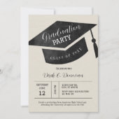 Big and Bold Cap Abschluss Einladung (Vorderseite)