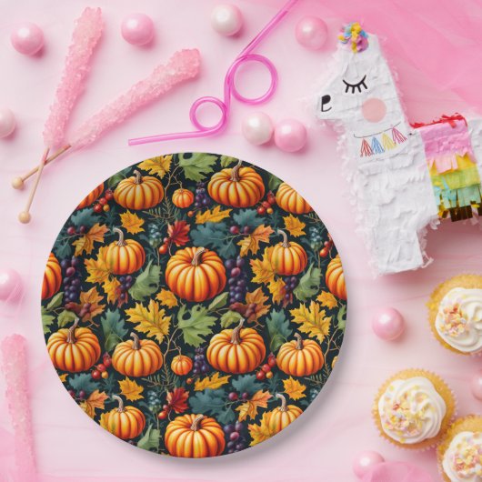 Big and Little Fall Pumpkins Pappteller (Party)