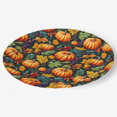 Big and Little Fall Pumpkins Pappteller (Schrägansicht)