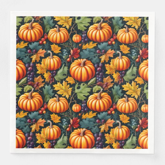 Big and Little Fall Pumpkins Serviette (Vorderseite)