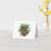 Big and Little Pine Cones BLANK Karte (Gelbe Blume)
