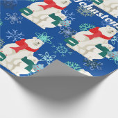 Big and Little Polar Bear and Snow Wrapping Paper Geschenkpapier (Ecke)