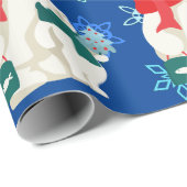 Big and Little Polar Bear and Snow Wrapping Paper Geschenkpapier (Rolleneckpunkt)