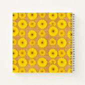 Big and Little Sunflowers on Burlap Notizblock (Rückseite)