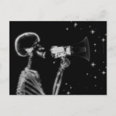 Big Announcement X-Ray Skeleton - B&W Postkarte (Vorderseite)