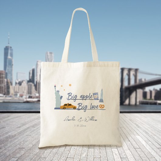 Big Apple, Big Liebe New York City Hochzeitsempfan Tragetasche
